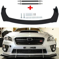 For Subaru WRX Car Front Bumper Lip Spoiler Splitter Body Kit Glossy Black