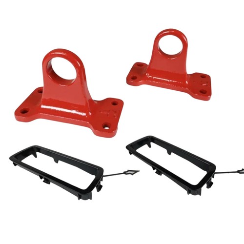 Lazo de remolque rojo Land Rover Defender 1 par de cubiertas Inc L663 2020+ 90 110 130 - Imagen 5 de 20