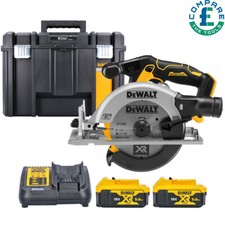 DeWalt DCS565 18v Brushless Circular Saw With 2 x 5Ah Batteries, Charger & Case