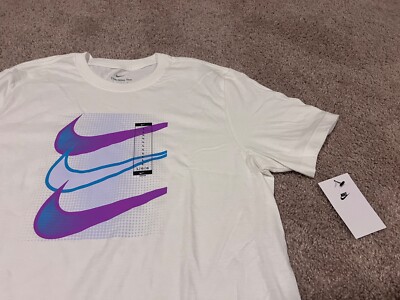 white and lavender nike shirt