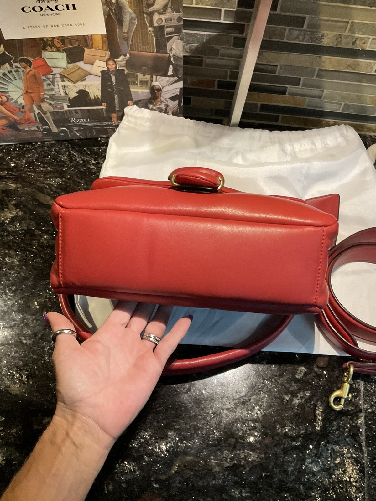 COACH Pillow Tabby Shoulder Bag Crossbody 26 Leather C0772 Apple Red image 5