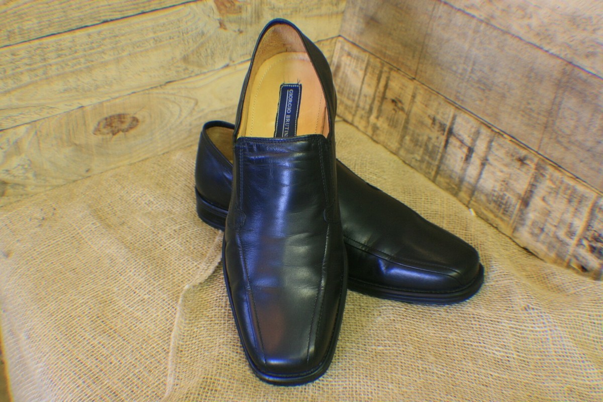 Giorgio Brutini Black Leather Men\'s Dress Shoes Size 10.5 Giorgio Brutini Exotic Black Snake Skin Dress Shoes Loafers  main image 3