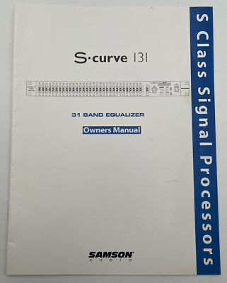 Samson Audio 31 Band Equalizer Owners Manual S Curve 131 Guide instruction Book
