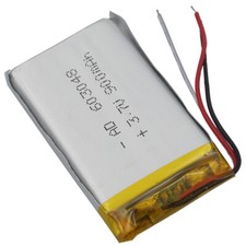 Batería Li Polímero 3.7V 900mAh 3.33Wh 603048 Termistor 3 Cables para DashCam GPS
