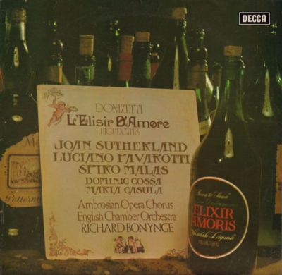Donizetti(Vinyl LP)L'Elisir D'Amore Highlights/ Bonynge-Decca-SET 564-U-VG-/Ex