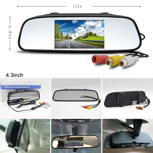 4.3" Screen Mirror Rear Monitor Reversing Backup Camera For Ford Transit Connect - Picture 3 of 24