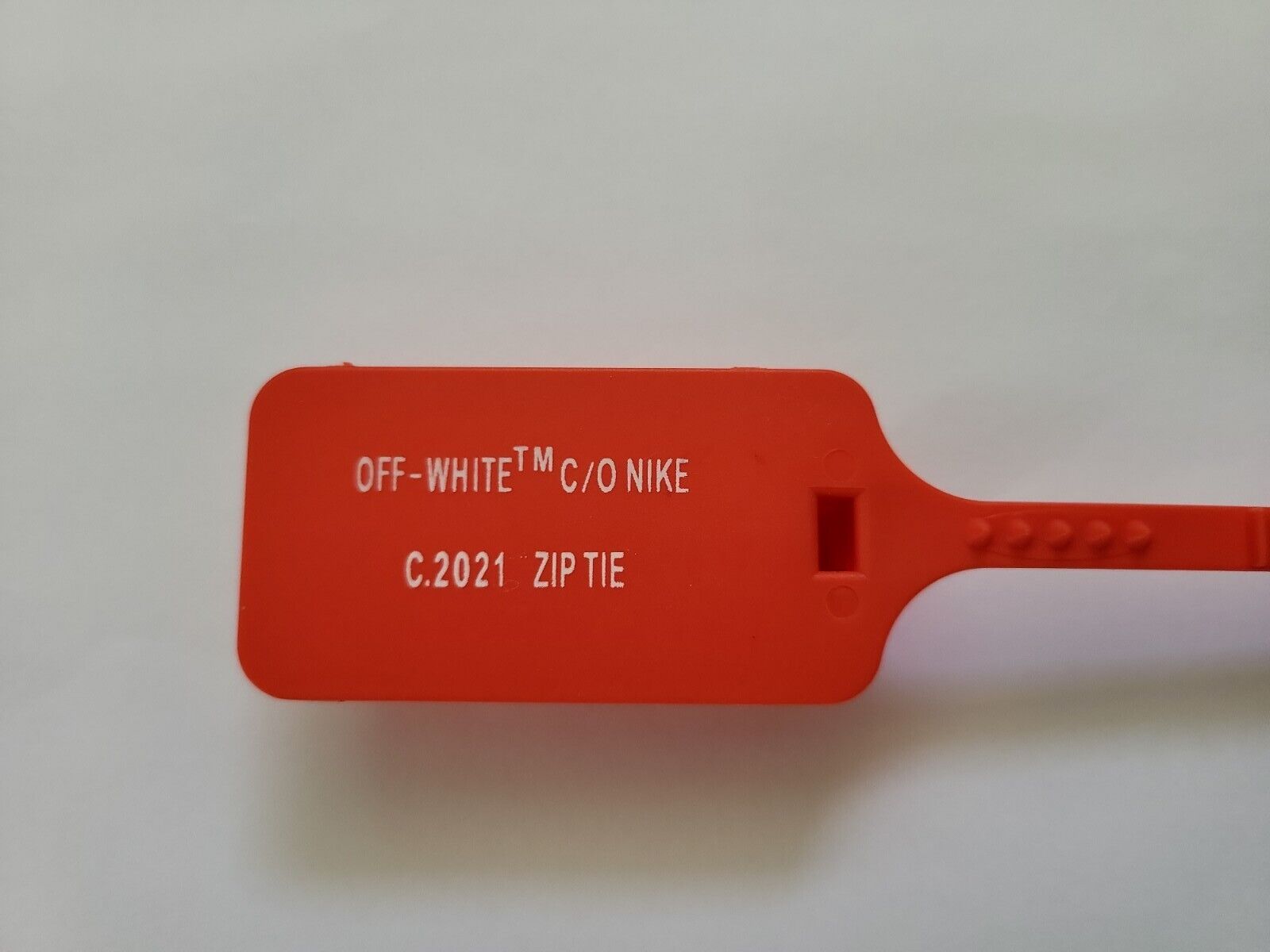 FAST SHIPPING "The Ten" ZIP TIE TAG Red Replacement Nike x Off-White 2021