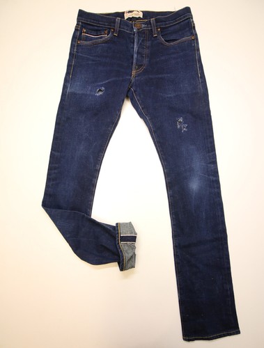 BREAD Cassidy Jeans Womens 28 Redline Selvedge Distressed USA READ Flaws Ink
