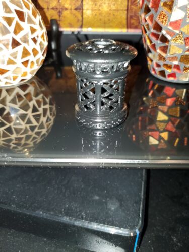 OIL LAMP DECORATIVE heavy CROWN BLACK -FITS LAMPE BERGER
