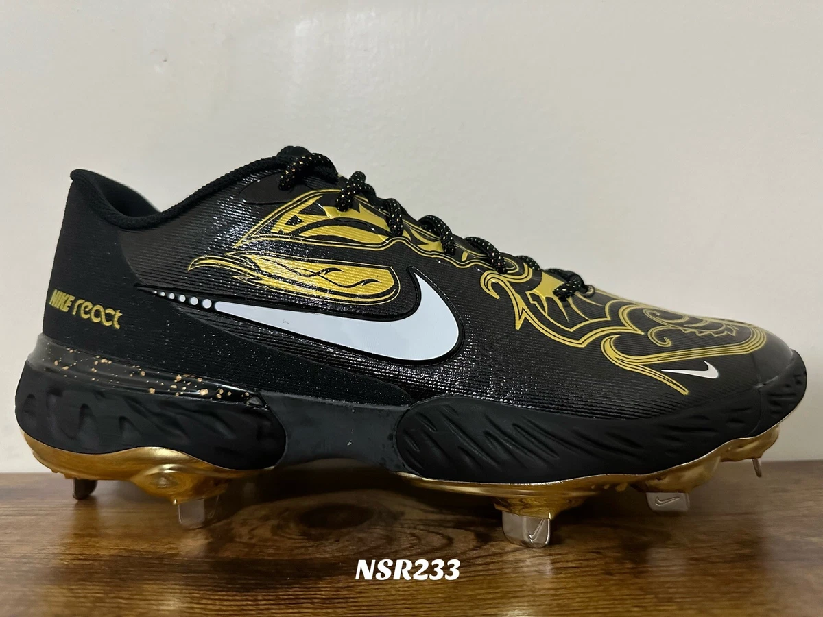 Nike Alpha Huarache Elite 3 Low Black Metallic Gold for Sale