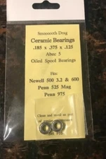 (2) NEWELL 631, 636, 641 & 646  Ceramic Hybrid Ball Bearings By Smooth Drag