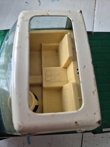 Original Vintage Nylint Farms Pressed Metal Green Pick-up Truck & Trailer 70's - Picture 12 of 12