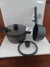 D&W Deane & White  Saucepan NonStick W/Lid 7”  and casserole 9"   Black New