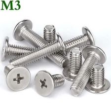 M3 Stainless Steel CM Phillips Ultra Thin Flat Wafer Head Machine Screws Bolts