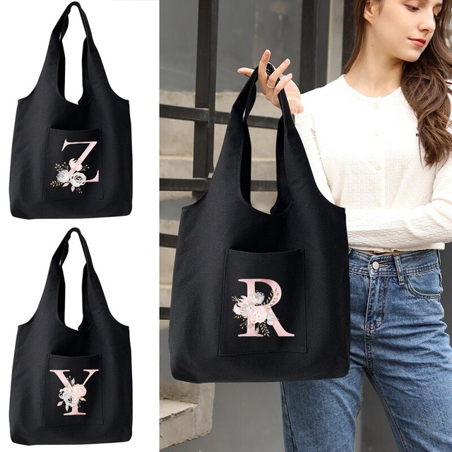 Pink Letters Women Shopping Bag Shoulder HandBag Storage Tote Bags Schoolbag XB11166 Pink Letters Women Shopping Bag Shoulder HandBag Storage Tote Bags Schoolbag XB11166