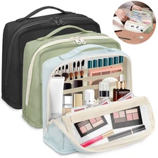 Large Pencil Case Portable Stationery Organizer Makeup Bag with Handle 3 Colors