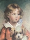 Master Simpson A. W. Devis Boy With Dog Litho Art Print With Wood Frame 18x22 — photo 2
