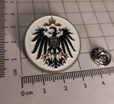 MARKENLOS PIN/Anstecker REICHSADLER rund, Preußen, Deutsches Reich/Kaiserreich (Nostalgie)