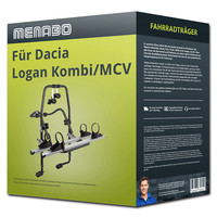 Menabo FahrradträGer Stand Up 2 Schwarz/Silber FüR Dacia Logan Kombi/Mcv II NEU