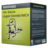 Menabo FahrradträGer Stand Up 2 Schwarz/Silber FüR Dacia Logan Kombi/Mcv II NEU
