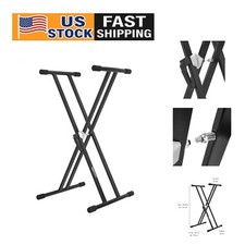 Heavy-Duty Adjustable Double-X Keyboard Stand - Perfect for School Recitals