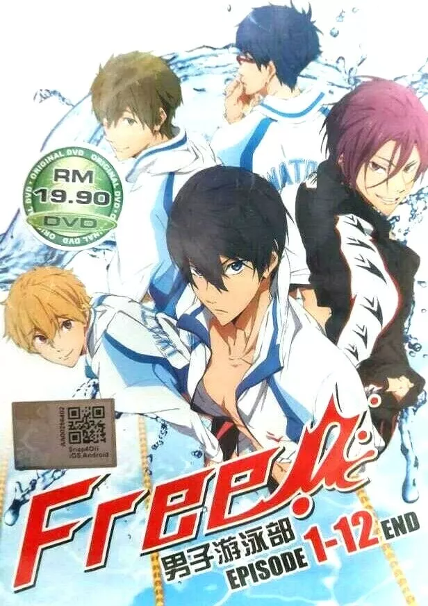 DVD Anime Free! Iwatobi Swim Club Chapter 1-12 End English Subalt All Region