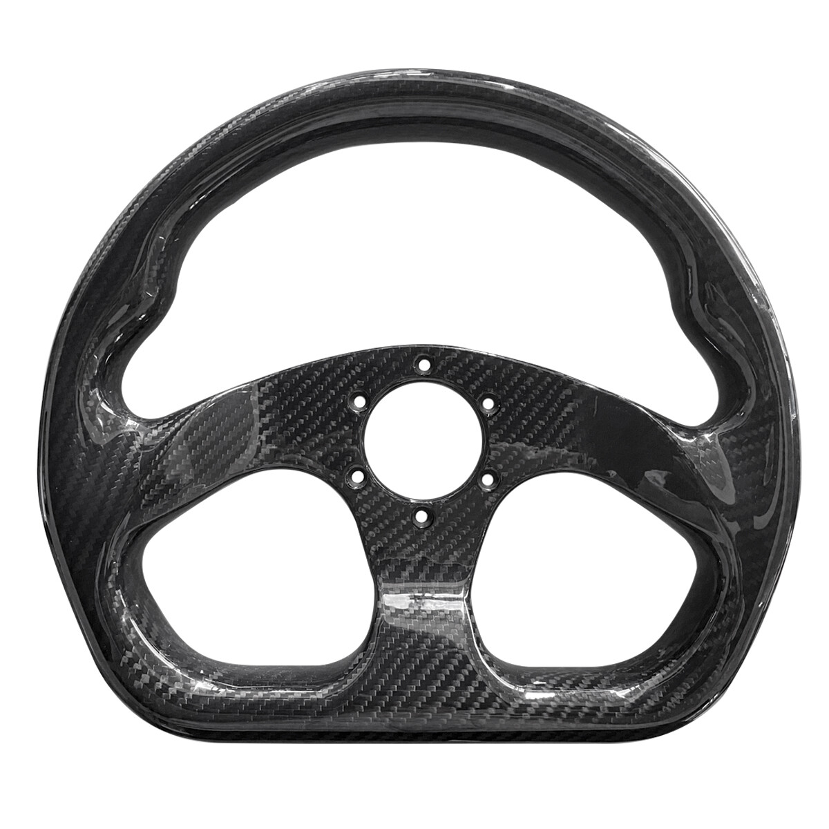 320mm Universal Carbon Fiber Racing Steering Wheel Flat Bottom Semicircle Jet