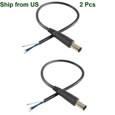 2x DC Power Adapter Cord Tip 7.4mm x 5.0mm Male Connector Adapter Pigtail Cable