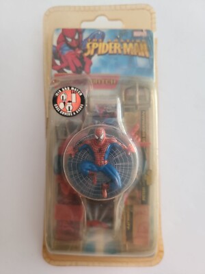 Marvel The Amazing Spiderman LCD Watch w/ interchangeable tops & straps 2009 NOS
