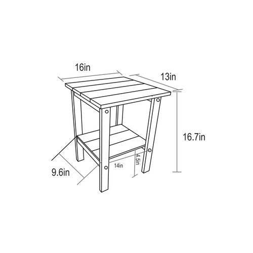 Folding Adirondack Chair with Side Table 3-Piece Adirondack Chair Set Multicolor - Picture 43 of 63