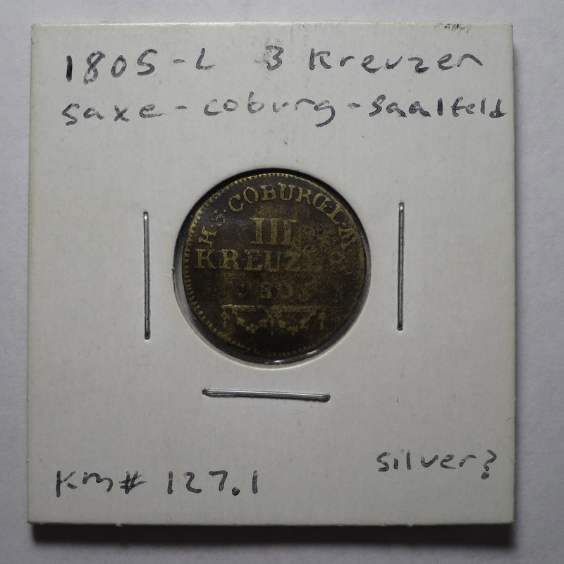 German States 1805 L SAXE-COBURG-SAALFELD 3 Kreuzer KM# 127.1