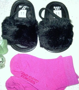 infant girl black sandals