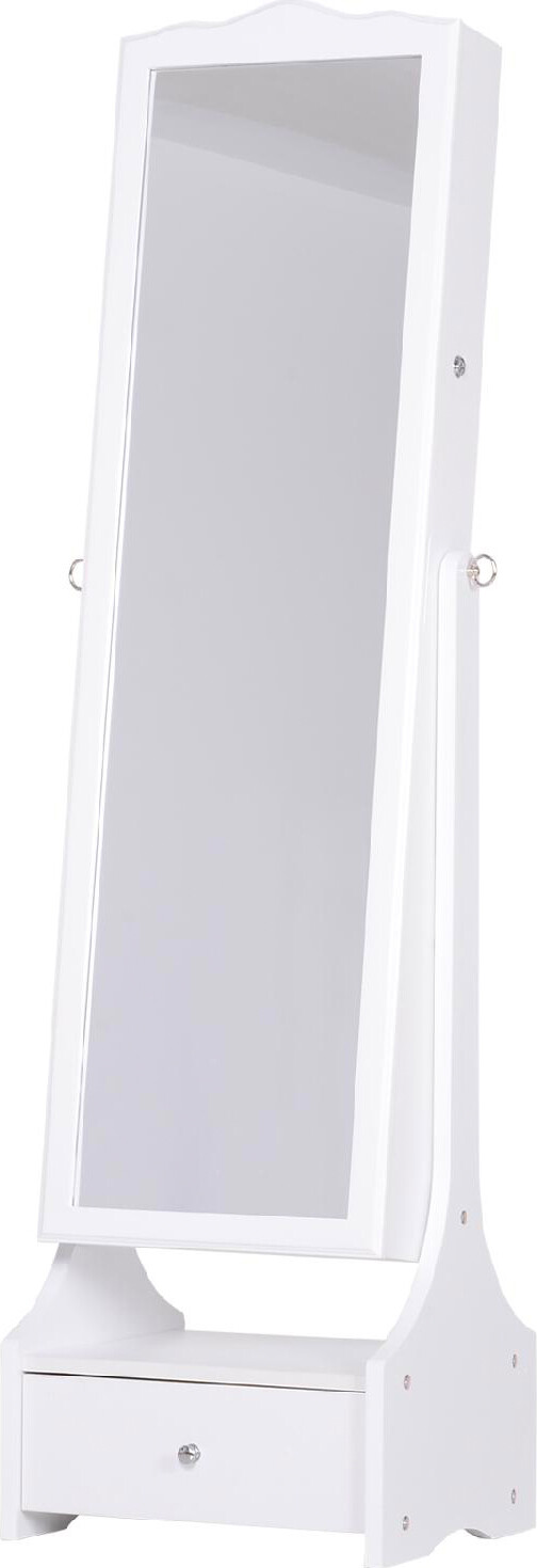 DecHome Armadio Portagioie Specchiera Luci A Led Bianco 45x36x150cm