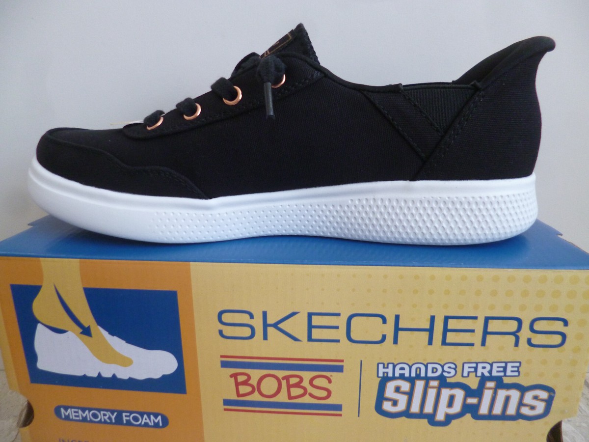 サンルイス SI 2 Pブラック×イエロー Skechers Bobs Slip Ins Slippper Sneakers Sportschuhe Schuhe