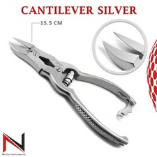 Heavy Duty Nail Clipper For Thick Hard Toenail Silver Professional Cantilever