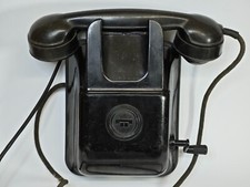 Old Soviet USSR Bakelite Wall mount Telephone TAU-1-MB with inductive calling