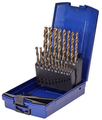 SW steel drill twist drill set HSS-E Co5 1-10 mm metal drill bit set 19 pieces