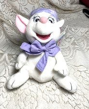 NEW DISNEY STORE THE RESCUERS MISS BIANCA BEAN PLUSH BAG MOUSE 7" TALL