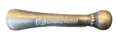 Vintage Schering-Plough Brass Pestle American Pharmacy Crush Pills Herbs Tool