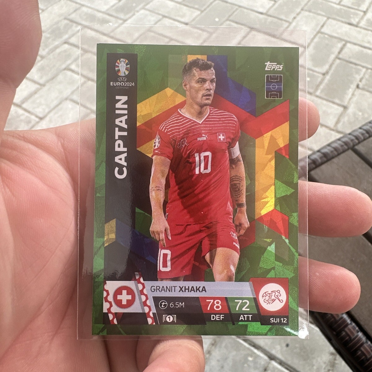 CARD TOPPS MATCH ATTAX EURO 2024 GREEN PARALLEL CAPTAIN GRANITE