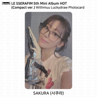 Le Sserafim 5th Mini Album HOT Withmuu Luckydraw Photocard KPOP K