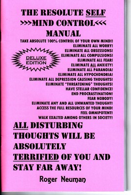 The resolute self mind control manual DELUXE EDITION book ELIMINATE BAD THOUGHTS