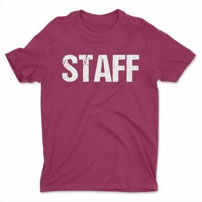 Download Staff T-Shirt Screen Printed Front & Back Men's Unisex ...