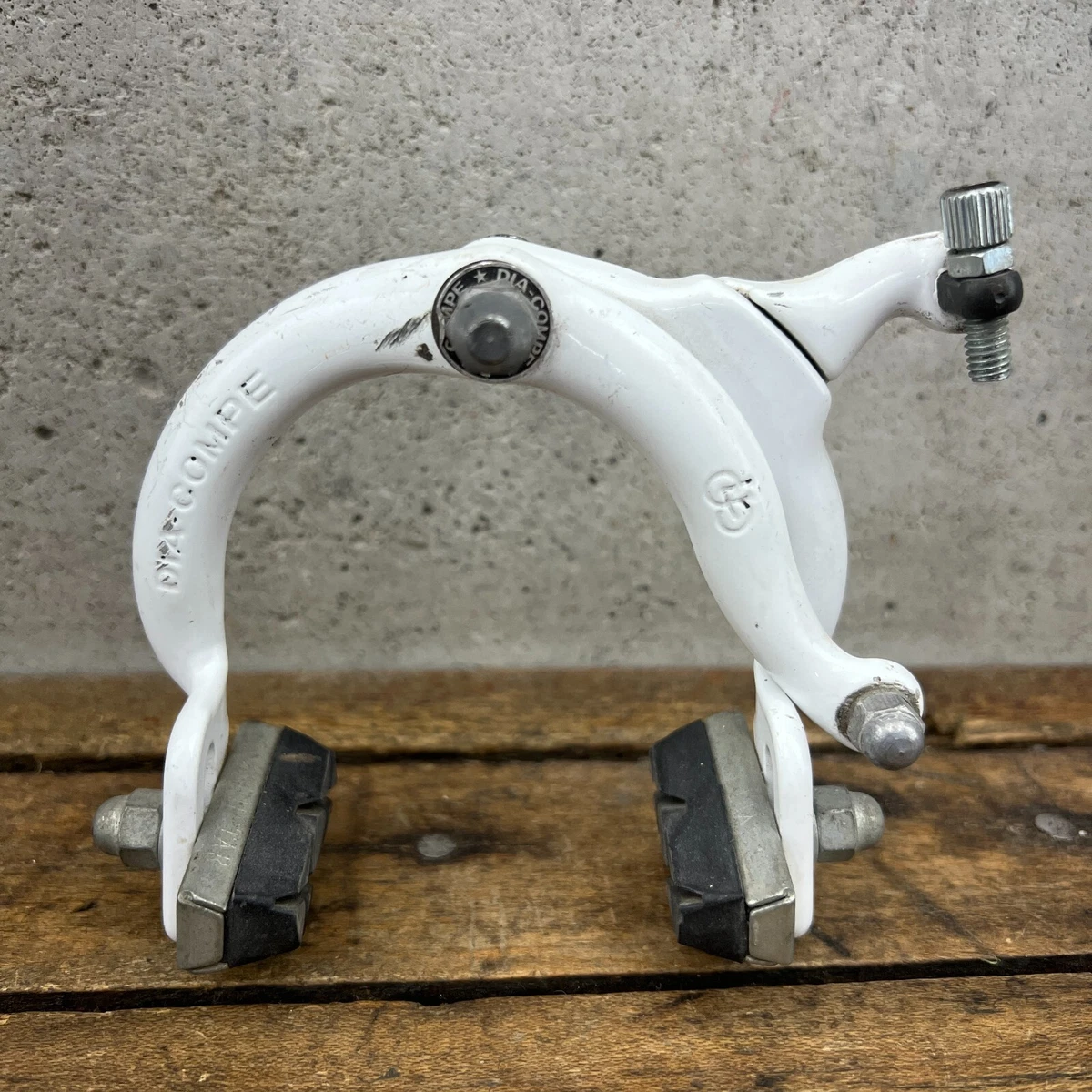 Old School BMX Dia Compe 880 Brake Caliper 87 1987 Front White Freestyle 5583