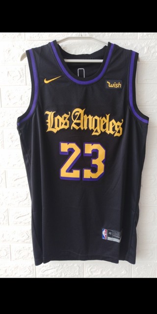 NEW XL Lebron James #23 Lakers Black City Edition Jersey ...