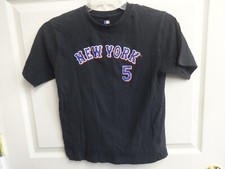 Vintage MLB Merchandise New York Mets Wright 5 Jersey T-Shirt Youth Small