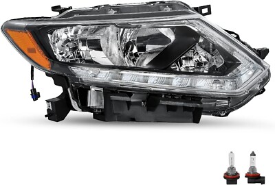 Right Headlight For 2014 15 16 Nissan Rogue S SL SV Models W/BULBS N12503226C