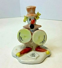 Figurina Vintage Meneghetti Capodimonte Spaghetti Capelli Clown Con Fascia Piatti Italia