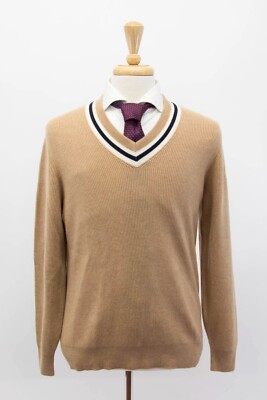 Pull Brunello Cucinelli 100% Cachemire Pour Homme - Taille 50/40US - Bleu Marine - Neuf Avec étiquettes