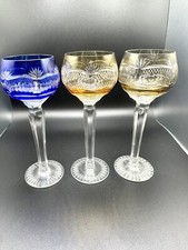 Vintage Antique Czech Bohemia Glasses Cobalt ...